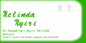 melinda nyiri business card